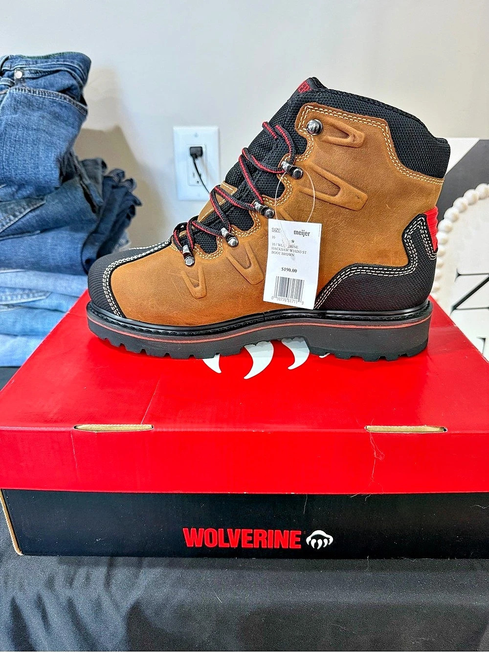 Wolverine Hacksaw 6" Boot Men's Brown & Black US 10